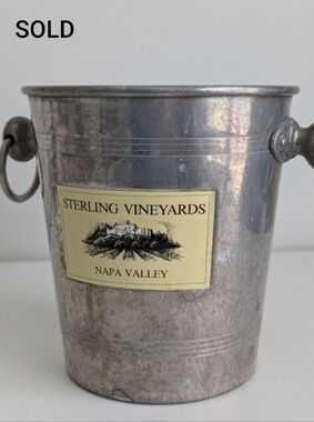 Vintage French Champagne Bucket Sterling Vineyards Winery Napa Valley Calistoga